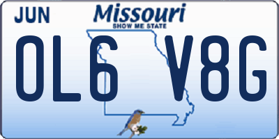 MO license plate OL6V8G