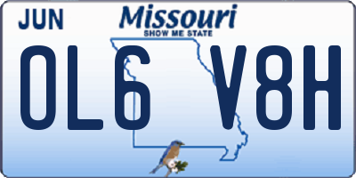 MO license plate OL6V8H