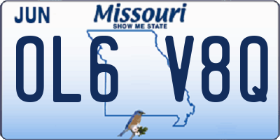 MO license plate OL6V8Q