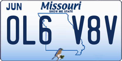 MO license plate OL6V8V