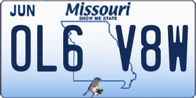 MO license plate OL6V8W