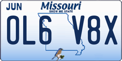 MO license plate OL6V8X