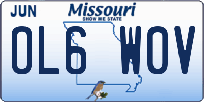 MO license plate OL6W0V