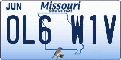 MO license plate OL6W1V