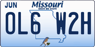 MO license plate OL6W2H
