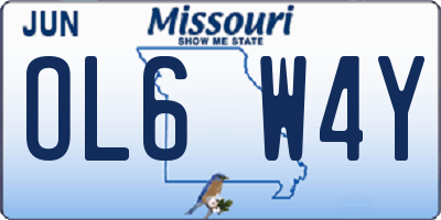 MO license plate OL6W4Y