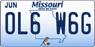 MO license plate OL6W6G