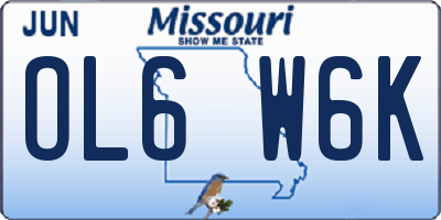 MO license plate OL6W6K