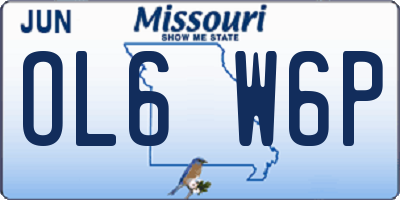 MO license plate OL6W6P