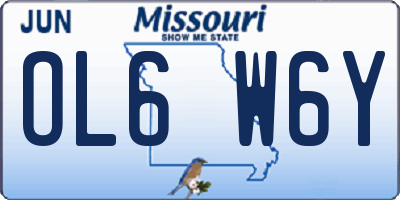 MO license plate OL6W6Y