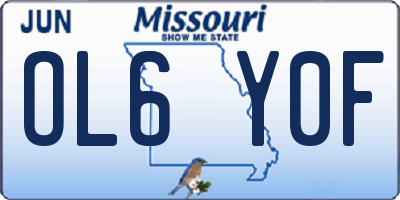 MO license plate OL6Y0F