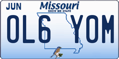 MO license plate OL6Y0M
