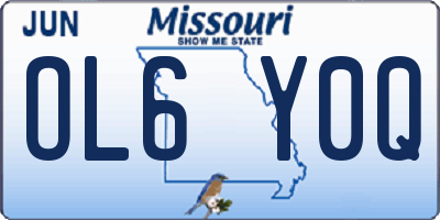 MO license plate OL6Y0Q