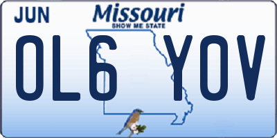 MO license plate OL6Y0V