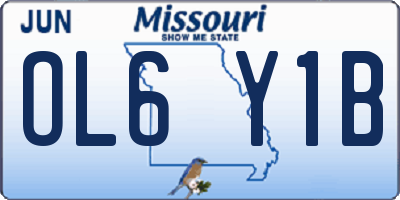 MO license plate OL6Y1B