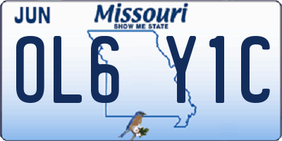 MO license plate OL6Y1C