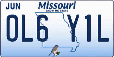 MO license plate OL6Y1L