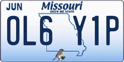 MO license plate OL6Y1P