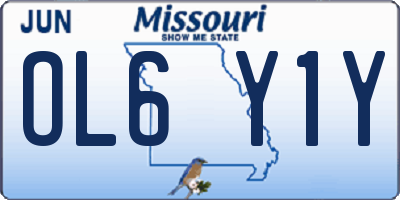 MO license plate OL6Y1Y