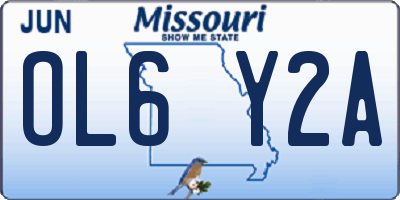 MO license plate OL6Y2A