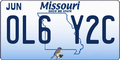 MO license plate OL6Y2C