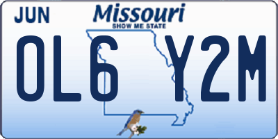 MO license plate OL6Y2M