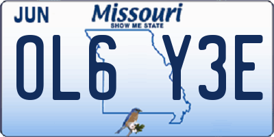 MO license plate OL6Y3E