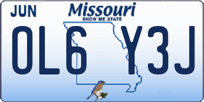 MO license plate OL6Y3J