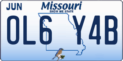 MO license plate OL6Y4B