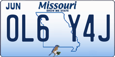 MO license plate OL6Y4J