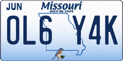 MO license plate OL6Y4K