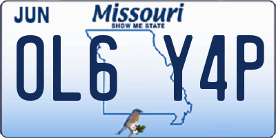MO license plate OL6Y4P