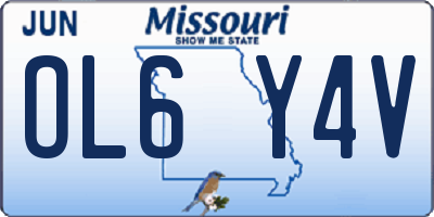 MO license plate OL6Y4V