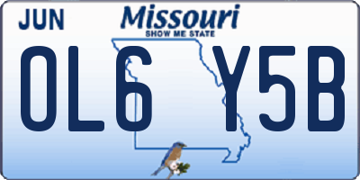 MO license plate OL6Y5B