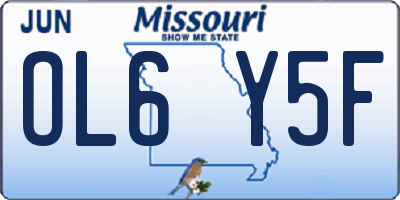 MO license plate OL6Y5F
