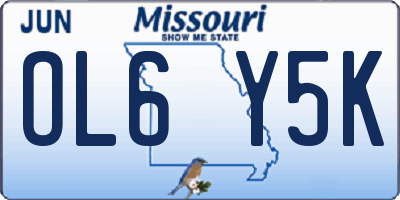 MO license plate OL6Y5K