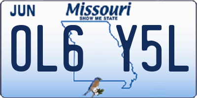 MO license plate OL6Y5L