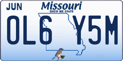 MO license plate OL6Y5M