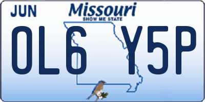 MO license plate OL6Y5P