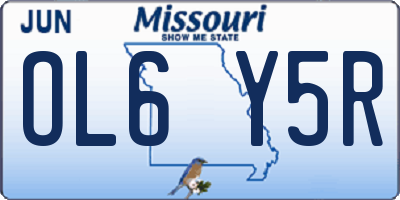MO license plate OL6Y5R