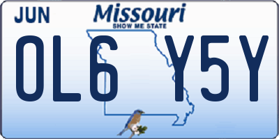 MO license plate OL6Y5Y