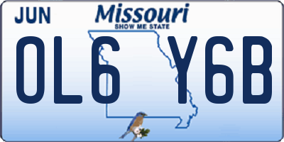 MO license plate OL6Y6B