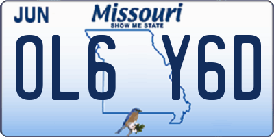 MO license plate OL6Y6D