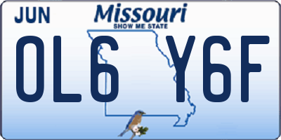 MO license plate OL6Y6F