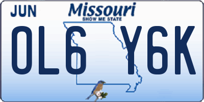 MO license plate OL6Y6K
