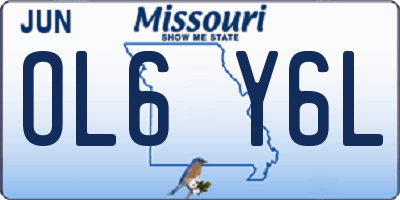 MO license plate OL6Y6L