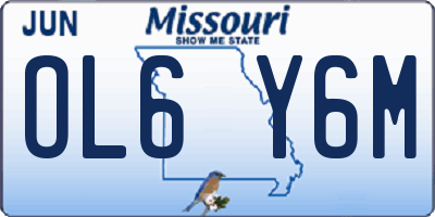 MO license plate OL6Y6M