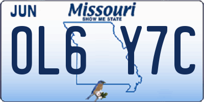 MO license plate OL6Y7C