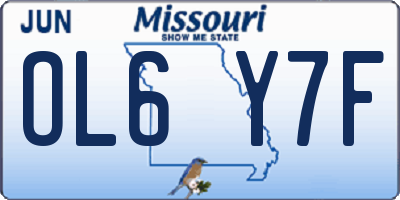 MO license plate OL6Y7F