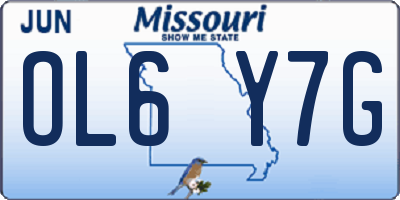 MO license plate OL6Y7G